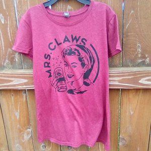 Mrs. Claws White Claw Graphic T-Shirt Sz. M